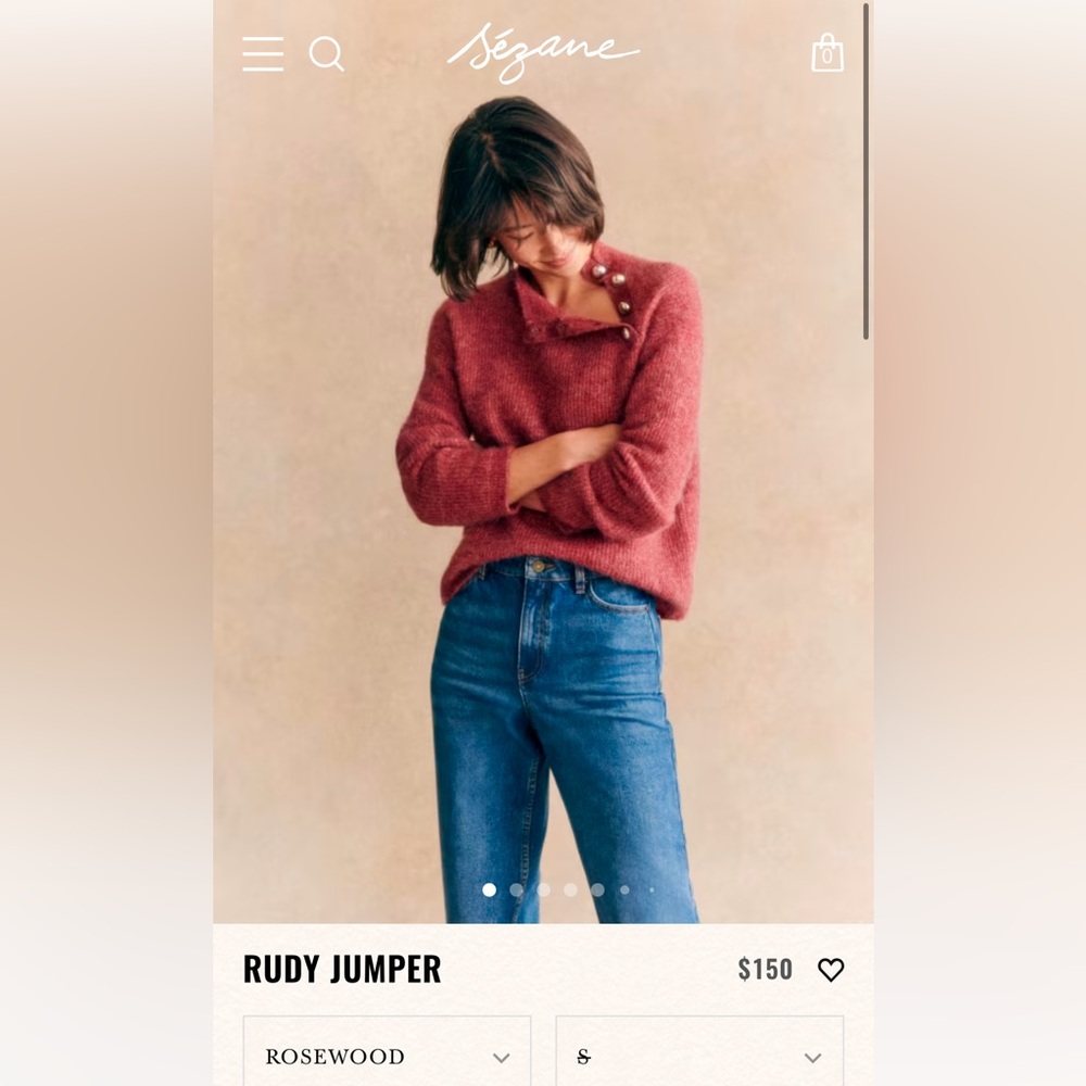 Worn Once * Sezane Rudy Jumper in Rosewood